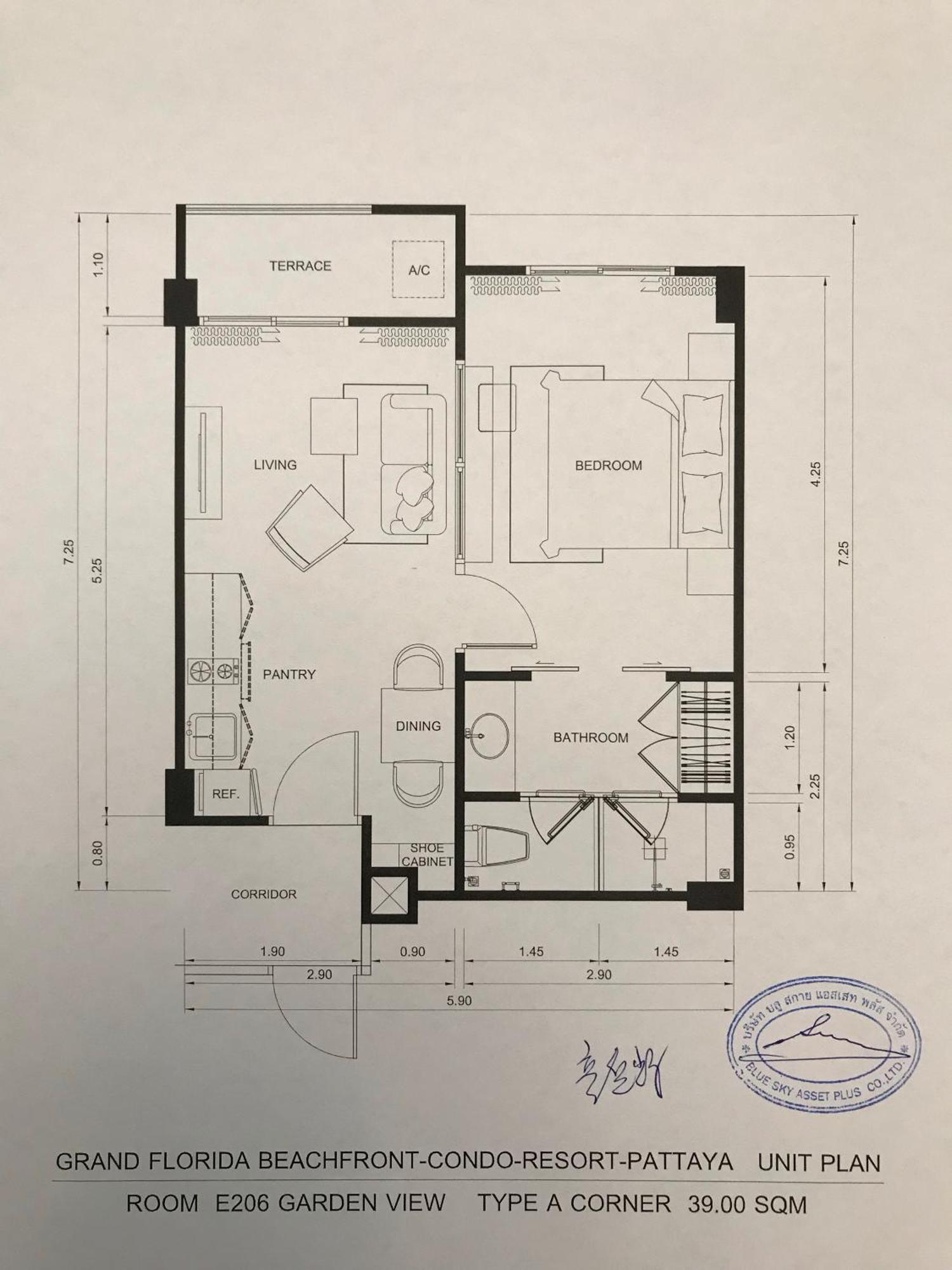 Grand Florida芭提雅带免费游泳池温泉桑拿浴和健身房瑜伽室私家海滩公寓e206 Na Chom Thian Exterior photo